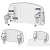 Universal Motorcycle Adjustable Windscreen Spoiler Air Deflector Wind Protection