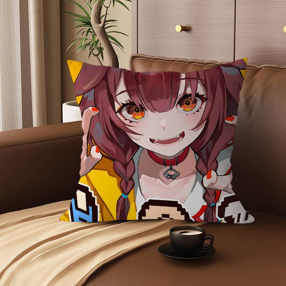 I-INUGAMI KORONE Cartoon Animation Kissenbezug Kissenbezug Polsterung Sofa Dekokissen Heimdekor Kissenbezug