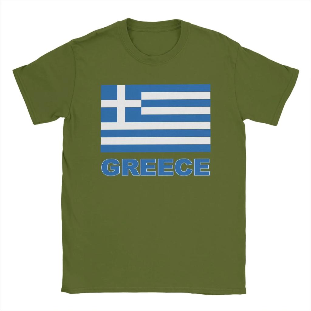 Streetwear Tshirt Summer Greece Flag Fashion Tshirts Cotton Tee Shirt For Unisex Y2k Funny Pattern Short Sleeve Clothing