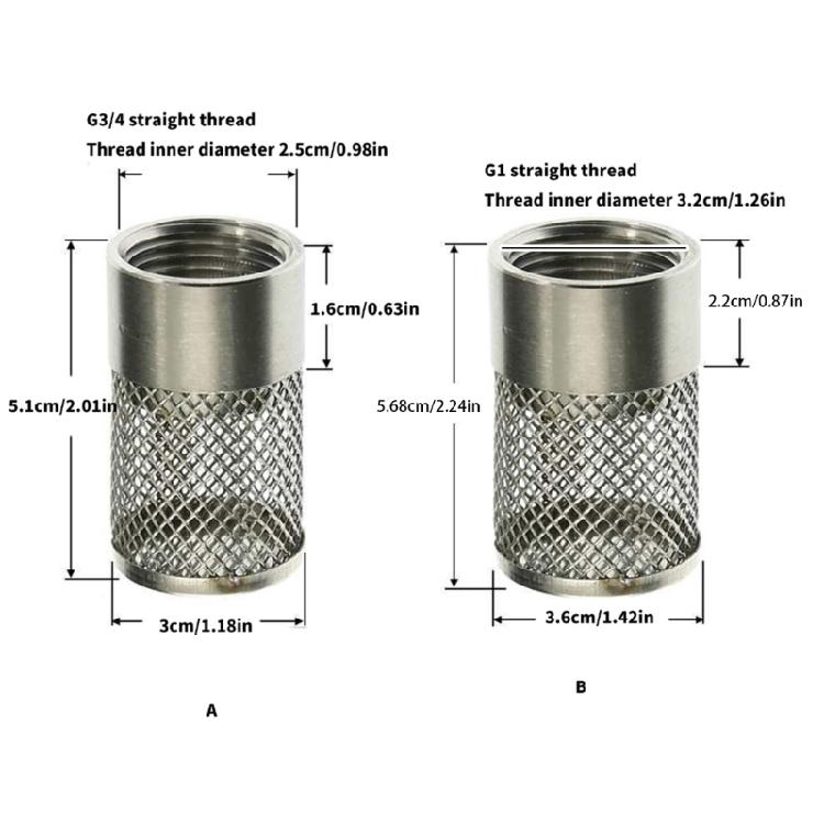 Filtro Coador de Sucção de Entrada Hidráulica Industrial em Linha Filtro de Água para Lavadora de Jardim Mangueira de Irrigação Linha de Sucção