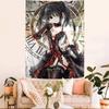 Cool And Cute T-Tokisaki Kurumi Anime Anime Tapestry Hanging Tarot Hippie Wall Rugs Dorm Home Decor