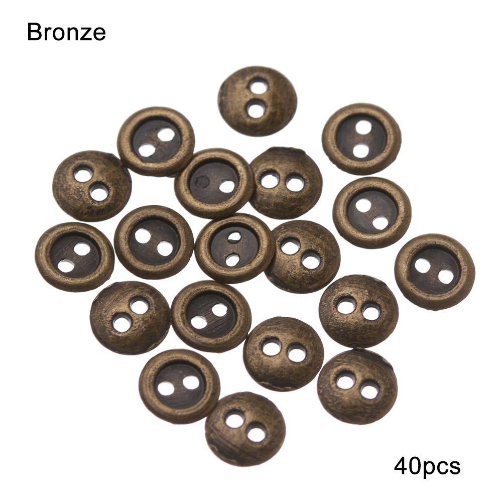 Dollhoues Miniature Clothing Sewing Craft Dolls Strap Buckles DIY Doll Clothes Mini Metal Buttons