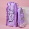 M-Dance Shoes Storage Bag Portable Dance Shoes Organizer Handbag Pouches Satin Dance Shoes Hanging Multifunctional Storage Bag