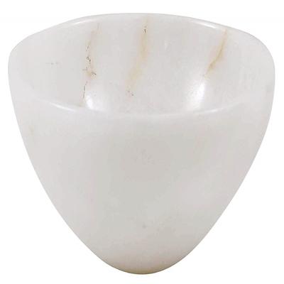 Natural Snow Quartz Stone Bowl Hand Carved Crystal Reiki Healing Energy Generator