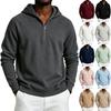 Men's Half Zip Hooded Sweatshirt Color for Winter Casual Wear
