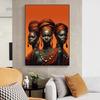Beautiful African Woman Posters and Prints Canvas Painting Portrait Wall Art Pictures for Living Room Home Decoration No Frame