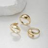3pcs Gold Irregular Open Rings Set  European American Style Personality Temperament Rings  Versatile Fashion Jewelry Suitable fo