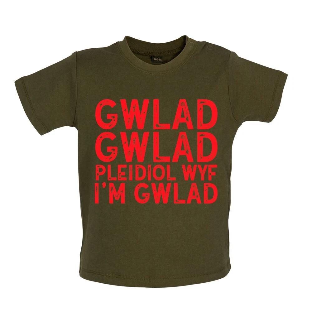 

Gwlad Pleidiol Wyf Welsh Anthem - Kids T-Shirt Tees Top - Rugby World Cup 120