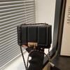 Retro 2025 spring new lock trend line women's trend chain crossbody shoulder small square bag small fragrance style