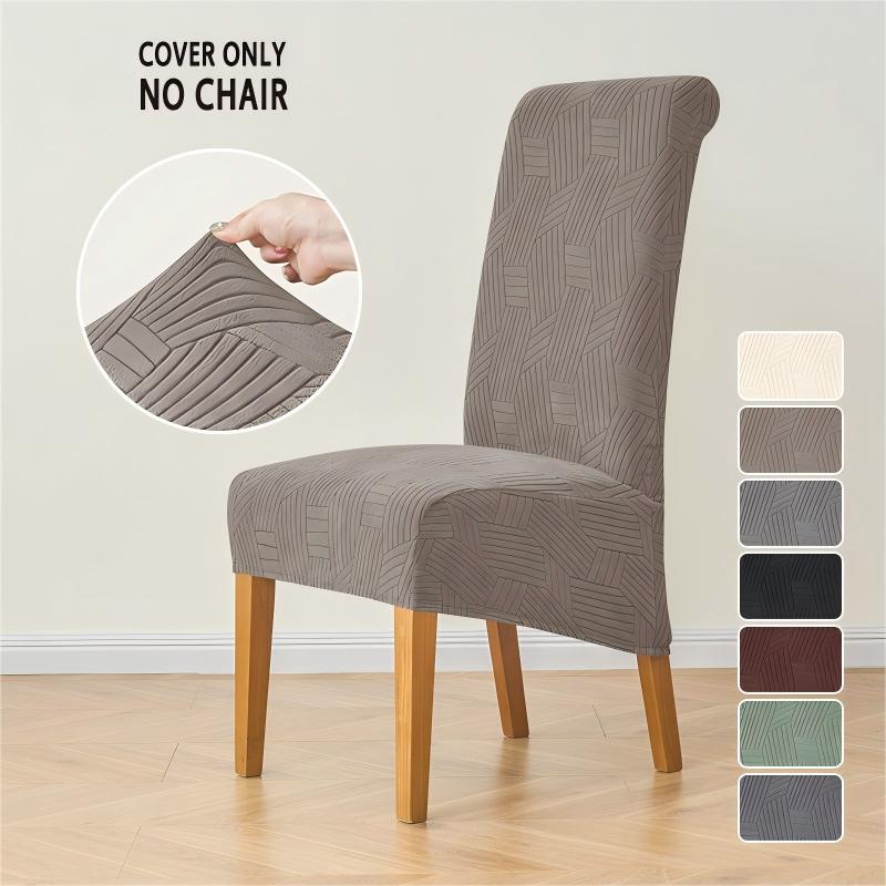 1/2Pcs Nordic Xl Size Dining Chair Cover Solid Color Washable Chair Slipcover Removable Elastic Seat Case El Banquet Home