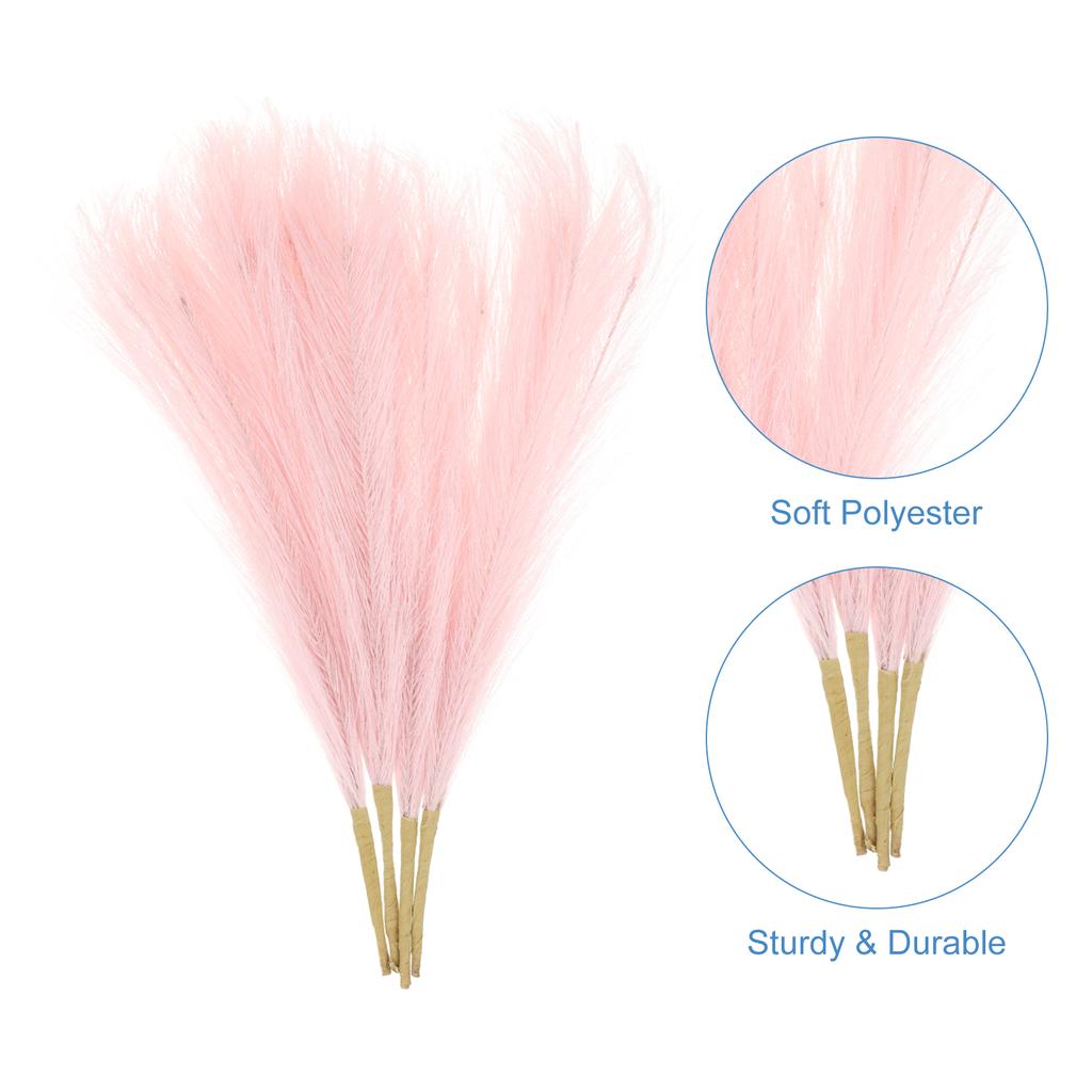 4 Stück 45cm Künstliches Pampasgras Fake Pflanze Schilf Falsches Pampasgras DIY Strauß für Hochzeit Party Haus Wohnzimmer Dekoration