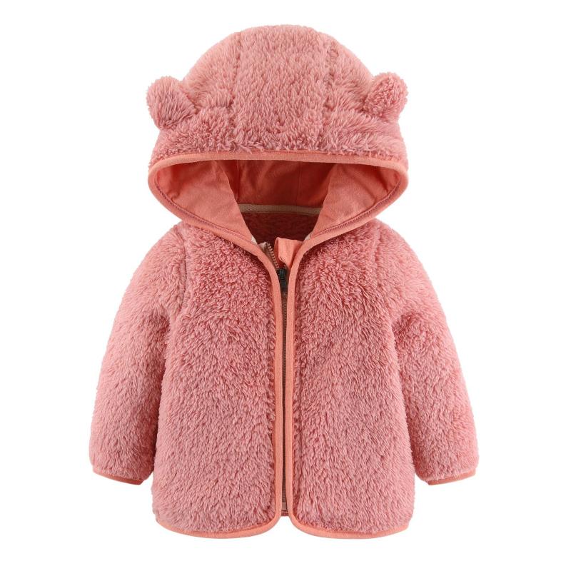 Long-sleeved Plush Zipper Warm Hooded Top 70 1695₽