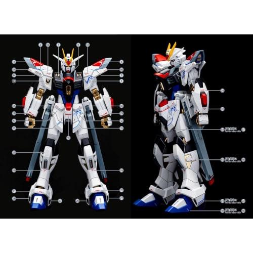 Gold-plated! HG RG MG PG RE MGSD Robot MS Detail-Up Water-Transfer Decals (Gold-plated + Fluorescent, 2 Sheets for HG 1/144 Mighty Strike Freedom Gund