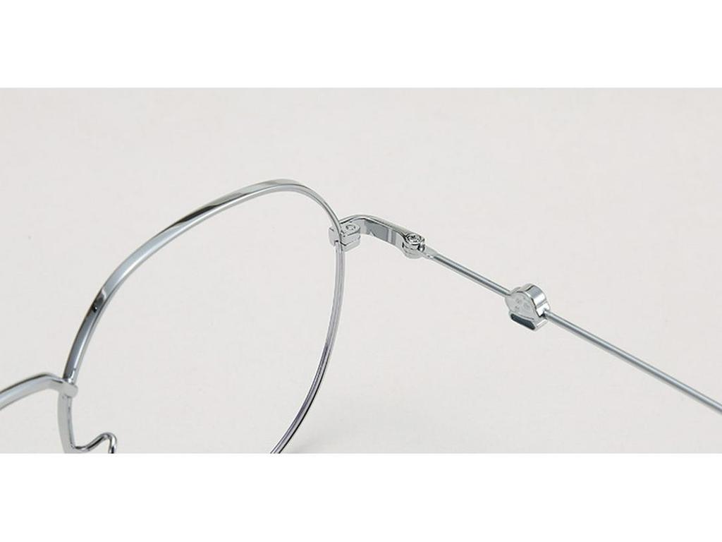 Shinchan Large Polygon Metal Eyeglass Frame - Korean Style Slimming Women's Myopia Glasses