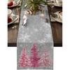 Runner da Tavola Fiocco di Neve Festivo Robusto Lino Decorazione Albero di Natale Copritavola da Pranzo