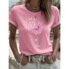 Damen T-Shirt Druck Grafik Tier Pflanzen Vintage Klassisch Kurzarm Rundhals Reguläre Oberteile Sommer