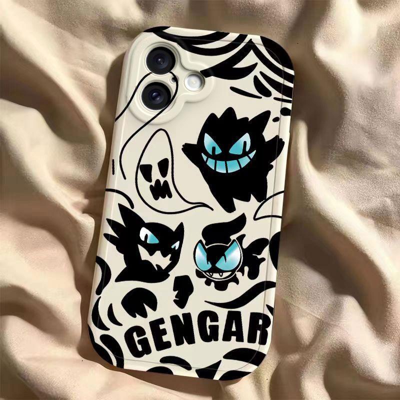 Ghost Gengar for Apple 16 Mobile Phone Case for IPhone15ProMax New 13 Protective Case 14pm Lens All-inclusive 11