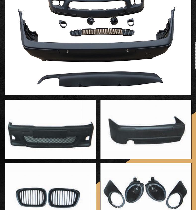 BMW E39 Modified M5 Front & Rear Bumpers with Grille & Fog Lights Kit