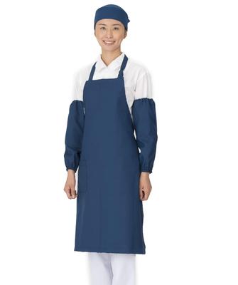 Techno Aim Flame Retardant Kitchen Apron Made In Japan Navy Width 68 X Length 90cm