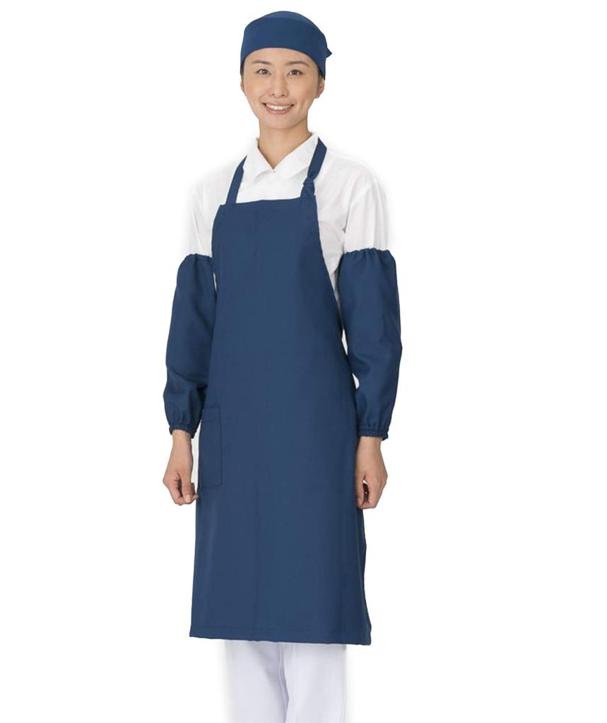 Techno Aim Flame Retardant Kitchen Apron Made In Japan Navy Width 68 X Length 90cm