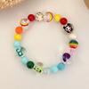 Bracelet Handmade Texture Matching Beads Heart Star Fruit Decor Kids Bracelet Contrasting Color Design Elastic Cord Wristband