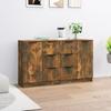 3115793 vidaXL Buffets 2 Pcs Smoked Oak 60x30x70 Cm Engineered Wood