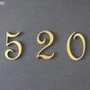 0-9 Acrylic Self Adhesive House Number Sticker Frosted Silver Gold Color Doorplate Home Door Plaque Numbers Sign New