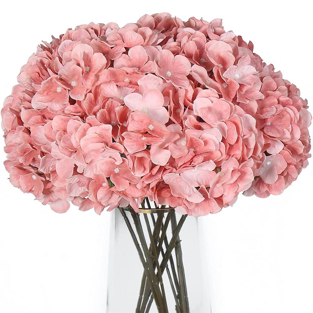 58cm Artificial Flowers Silk Hydrangea Eternal Flower Bouque for Wedding Home Party Living Room Table Decoration Accessories