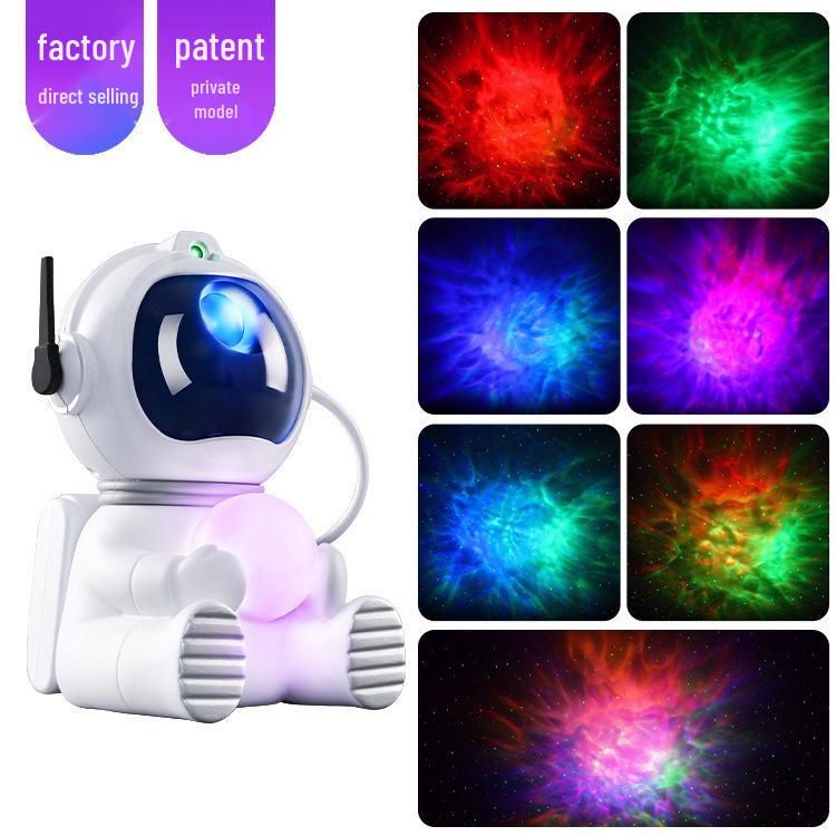 Astronaut Floor-Standing Starry Sky Projector Night Light with USB Remote Control