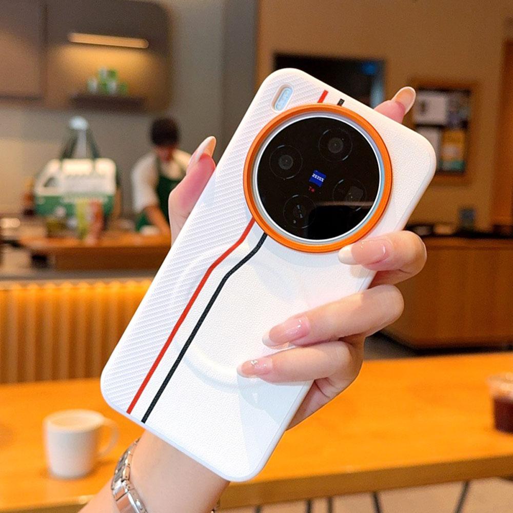 Magnetic Phone Case For VIVO X200 Ultra VIVO X200 Pro Mini X300 X200S Colored Splicing PU Leather Cover