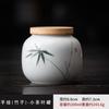 Hand-painted ink bamboo tea can, sealed jar, ceramic storage tea can, moisture-proof household Chinese high-end Pu'er green tea warehouse small