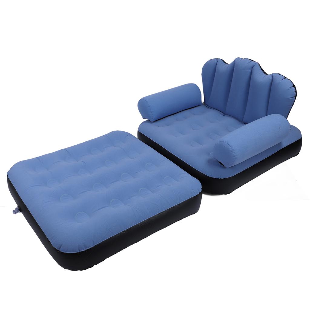 Dual Purpose Inflatable Sofa Chair Multifunction Folding Inflatable Sofa Bed and Inflatable Chair for Indoor Outdoor