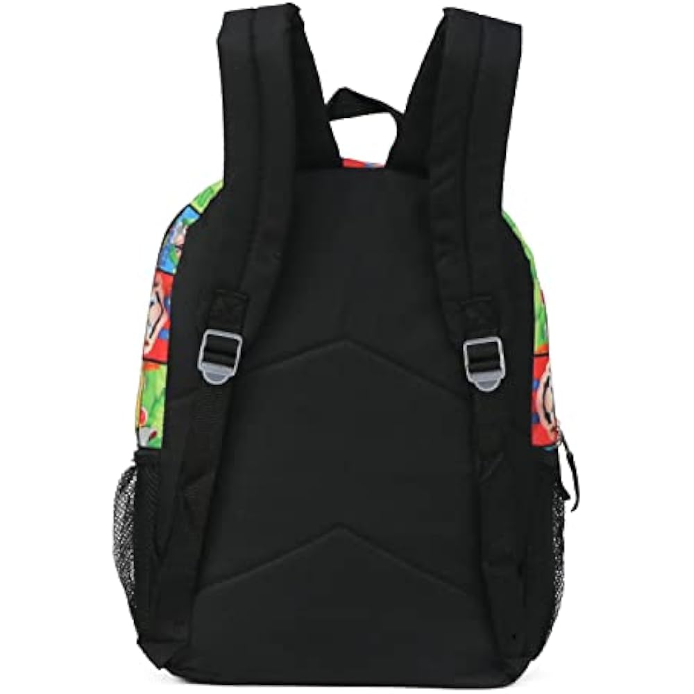 Super Mario 16" Allover Print Character School Backpack Free Size