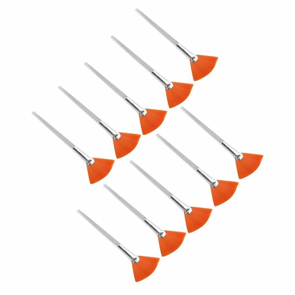 10pcs Facial Mask Brushes Cosmetic Makeup Soft Facial Mask Applicator Fan Brushes