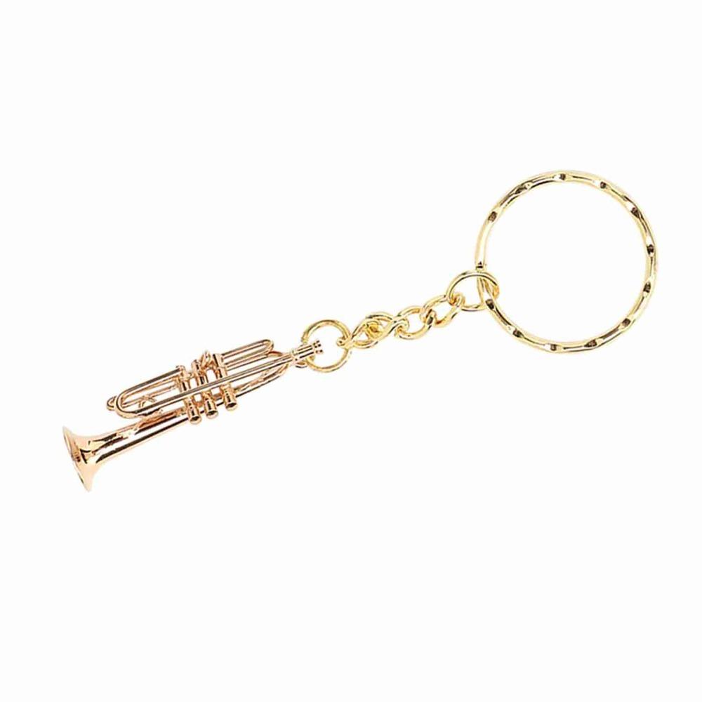 Miniature Trumpet Keychain Compact Trumpet Pendant Musical Instrument Keychain For Music Lovers