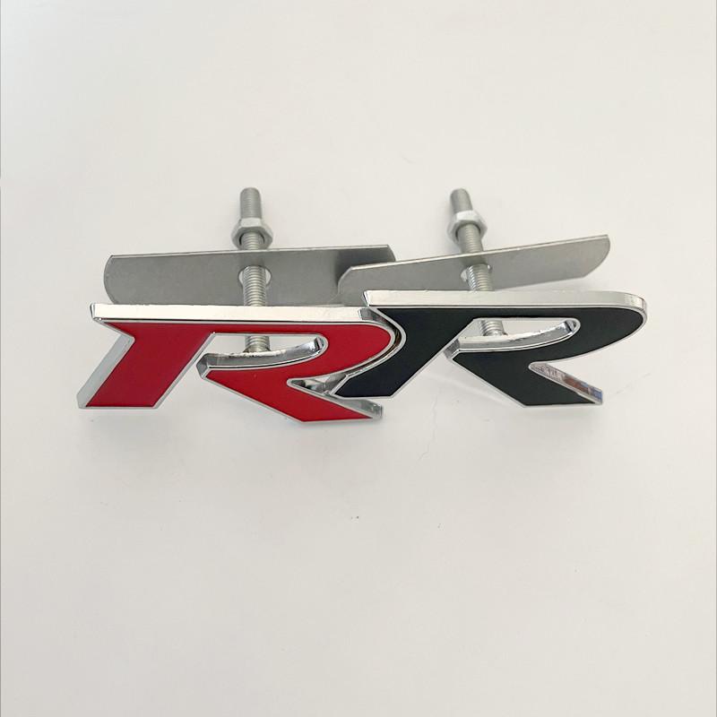 3D Metal RR Logo Car Front Grille Rear Trunk Emblem Badge Decals For Honda Civic Mugen Accord Crv City Hrv Sticker Accessories