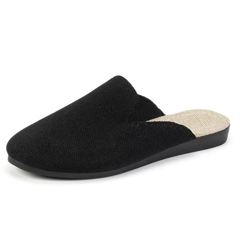 Модные вязаные дышащие женские полутапочки 2024 года — фото 7