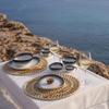 Porcelain Dinner Set 12-Piece Oval Reactive Glaze Time Dim DUKA