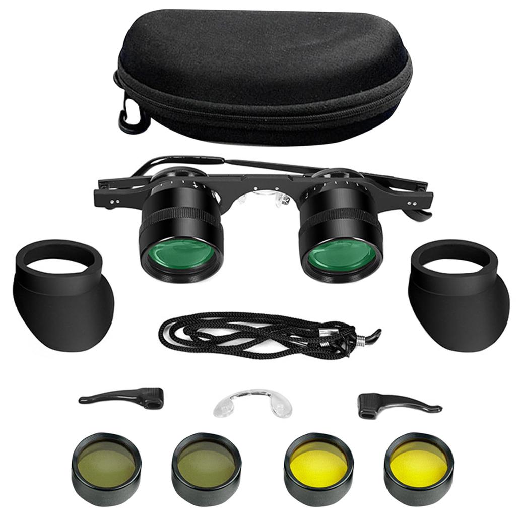 EdisonBrain Opera Glasses, 10x Telephoto Binoculars with Two-Color Polarized Lenses, Adjustable Eye Width, Ideal for Fishing, Concerts, Sports, and