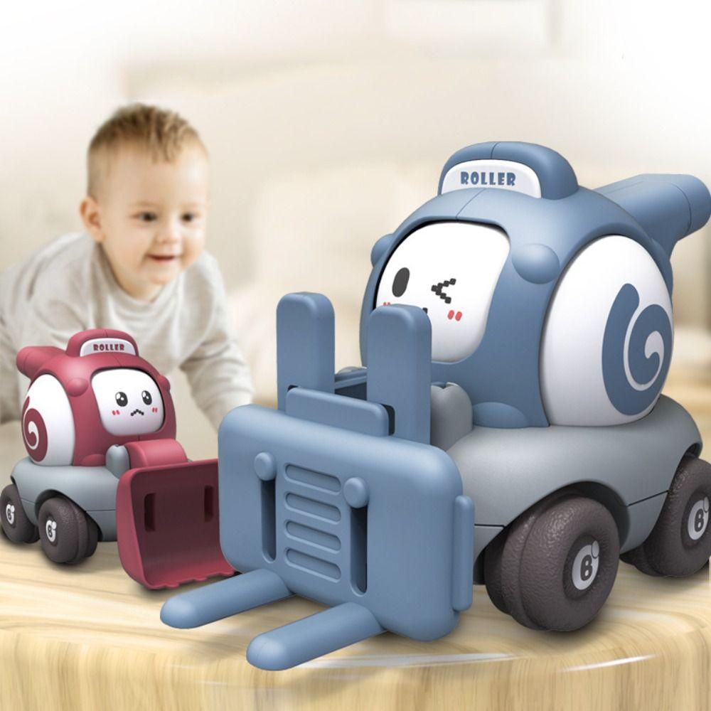Inertia Childrens Cartoon Toy Car Whistling Whistle Engineering Car  Toy  Xmas Gifts