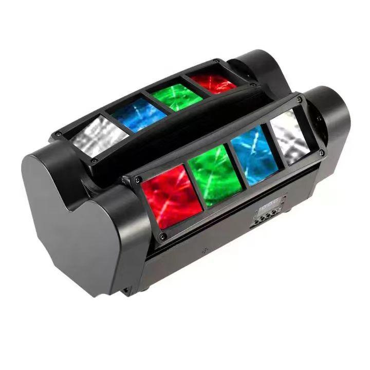 Mini LED 8 Eyes RGBW Voice-activated Moving Head Lights Stage Lighting Beam Lights