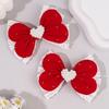 2Pcs Elegant Petal Bow Hair Clips For Girls Glitter Vintage Velvet Lace Barrette Sweet Heart Pearls Hairpins Hair Accessories