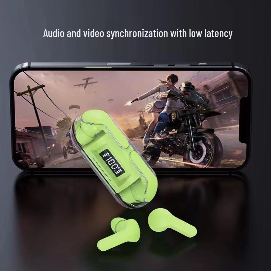 Transparent A06 Wireless Earbuds F80 Mini, TWS Sports Bluetooth Earbuds F20 with Digital Display