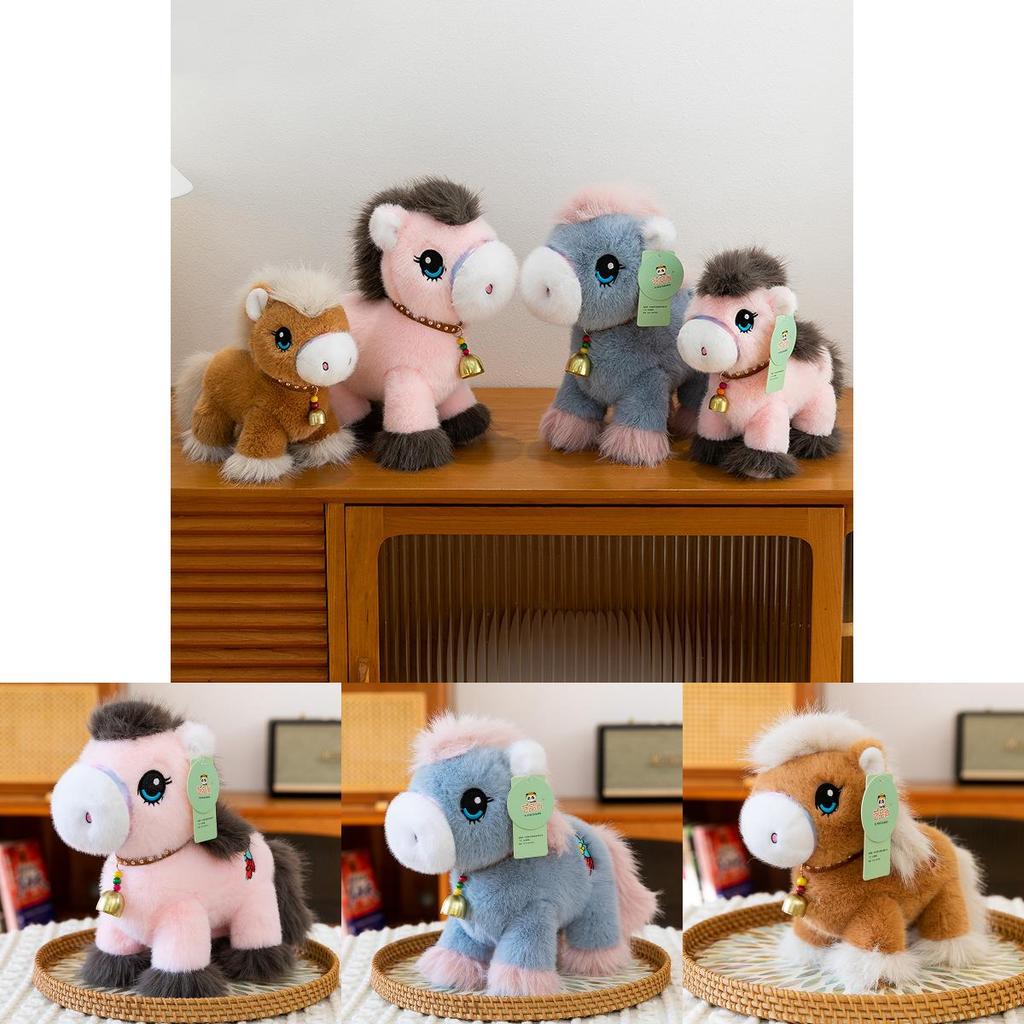 Plush Long Haired Pony Keychain With Bell For Kids Gift And Collectors Item