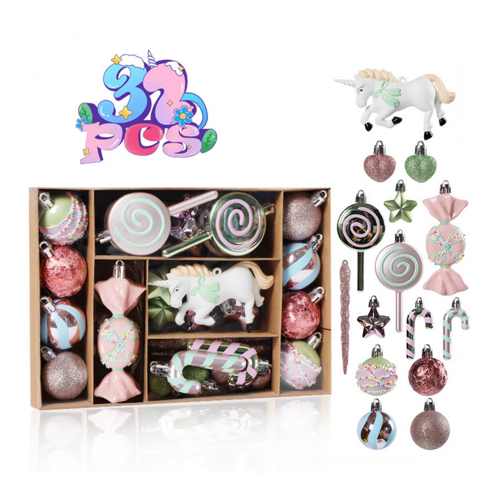 

32/48/70pcs Christmas Tree Hanging Ornaments Set Xmas Decor Balls Festival Christmas Tree Hanging Decorations Party Home Wreath Other