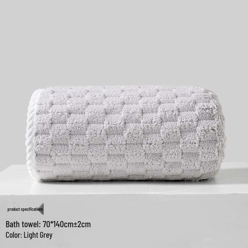 Xiangfengyun Dorge Large Coral Fleece Bath Towel Set - Extra Thick, Soft, and Absorbent (85x150 cm)