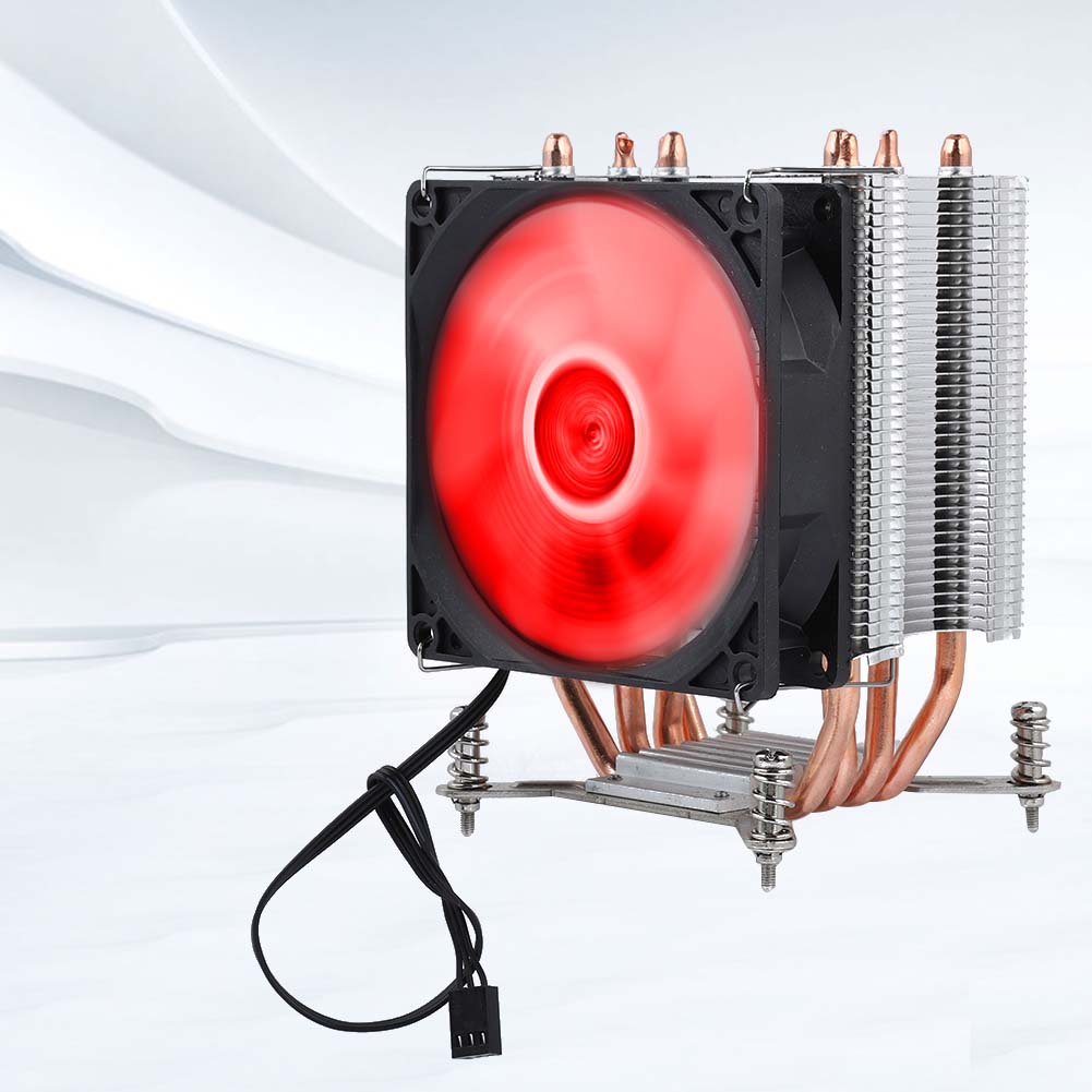 4 Heat Pipe CPU Fan Cooler Heat Sink With Screw (Red Light Small Screw+Backboard)