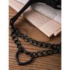 Collana girocollo a catena con cuore, girocollo in pelle PU, collana mood, regalo gioiello di Halloween Natale per uomo e donna (1 pezzo, nero)