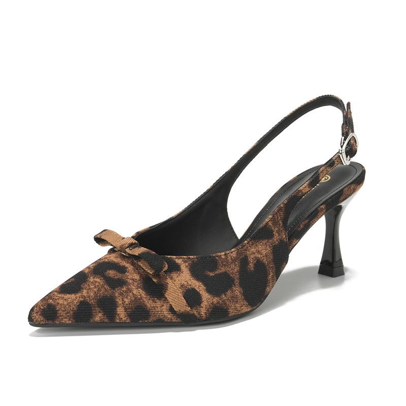 

Summer new bag head empty sandals women s outer bow temperament versatile pointed heel high heel sandals women 40