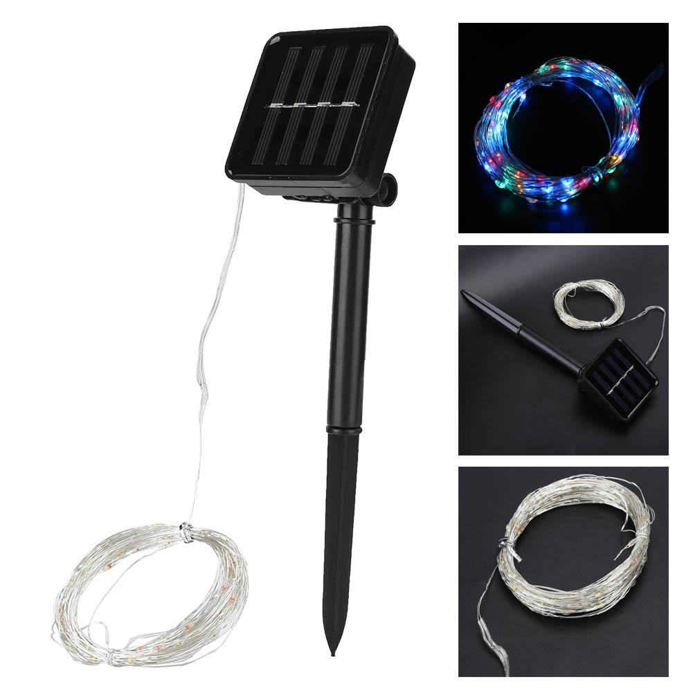 100LED Chips Solar Powered Light String for Garden Yard Festivals Party Decoration 10m